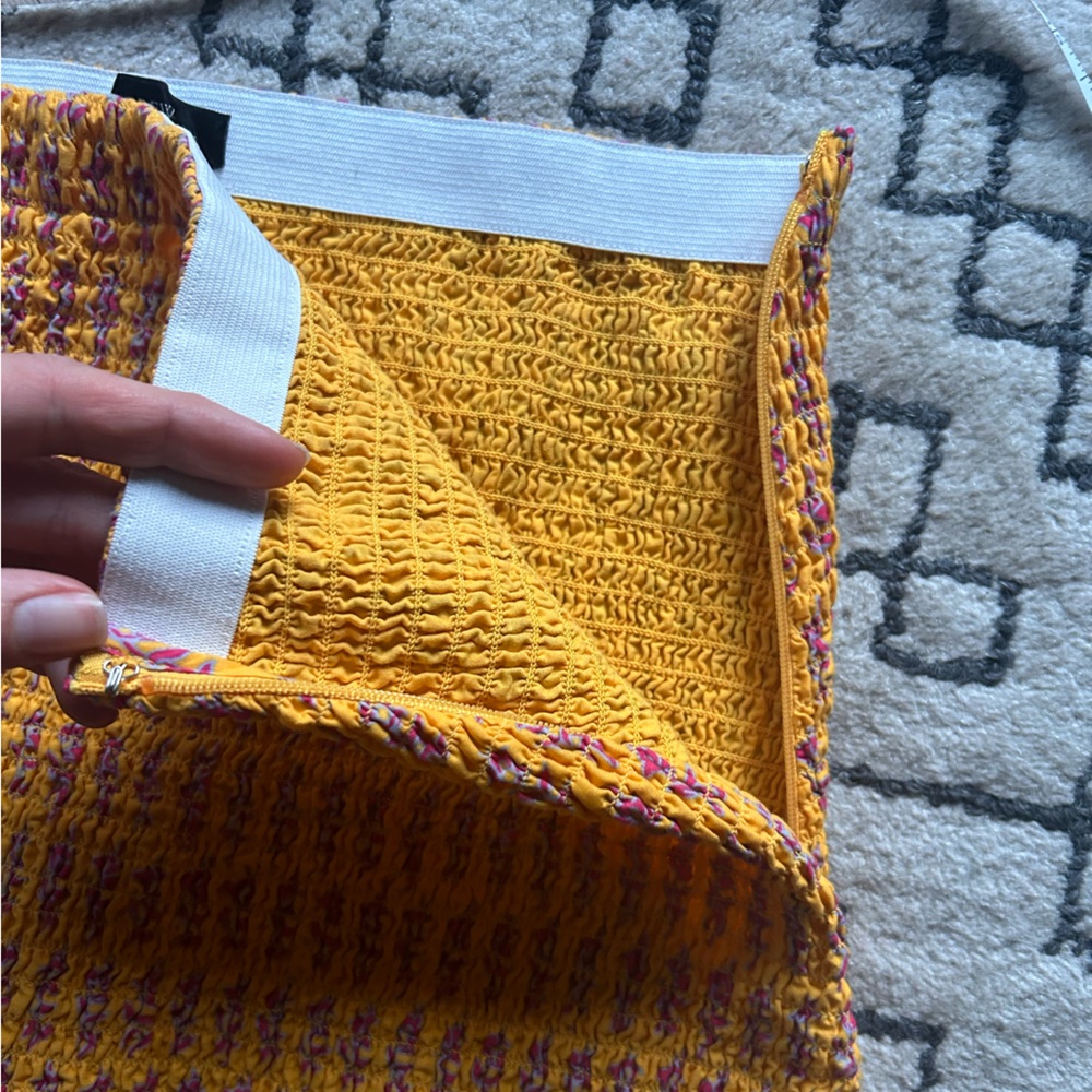 J. Crew, Sunny Block smocked skirt, size 10 - Picture 8 of 12